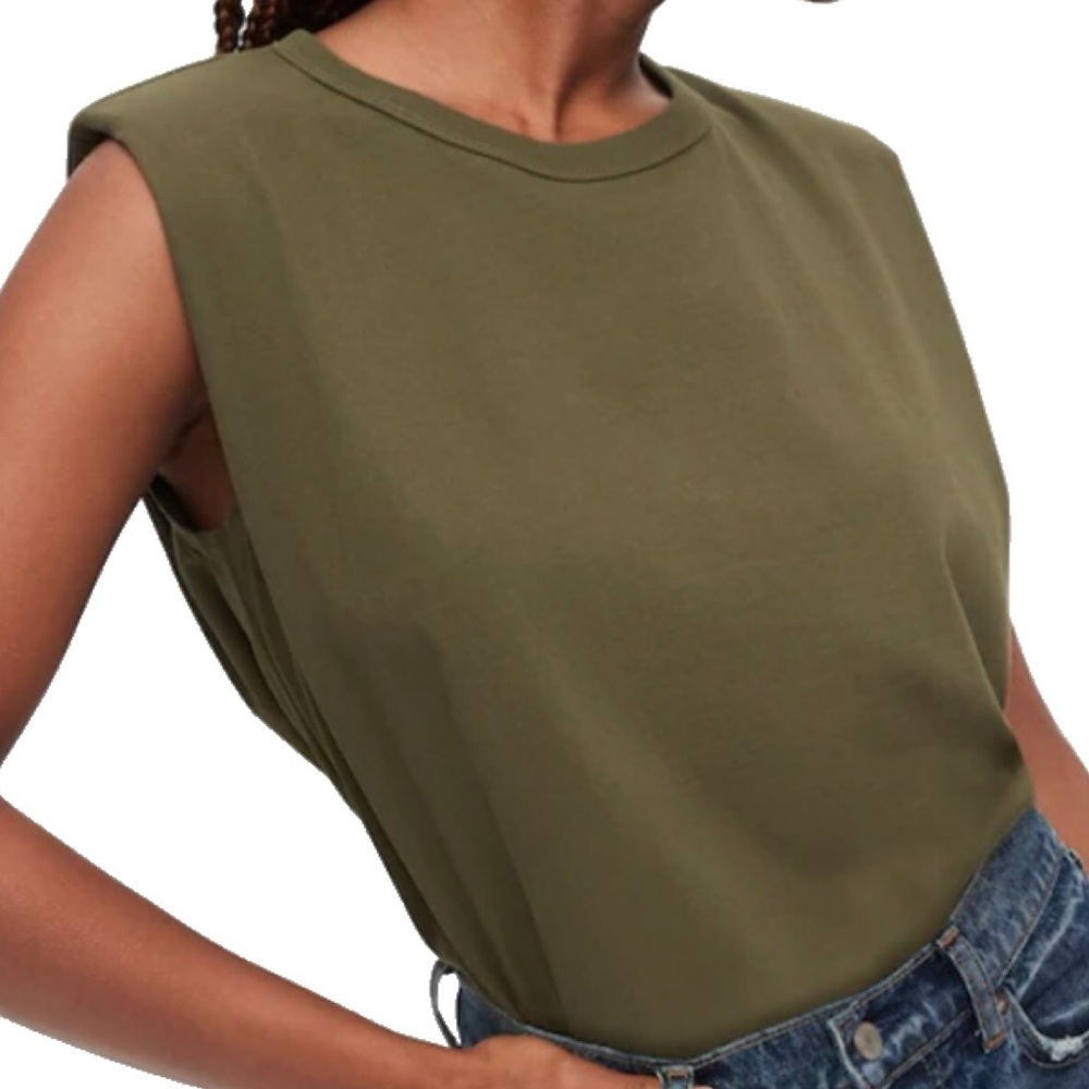 Gap muscle tee, olive green